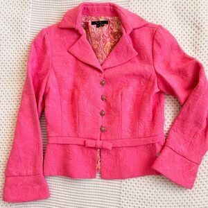 ECI Pink Textured Blazer